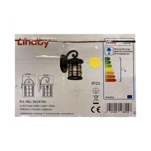 Lindby Lindby - Vonkajšie nástenné svietidlo ANKEA 1xE27/60W/230V IP23