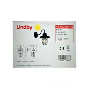 Lindby Lindby - Vonkajšie nástenné svietidlo KYAN 1xE27/60W/230V IP44