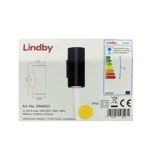 Lindby Lindby - Vonkajšie nástenné svietidlo NATI 2xGU10/10W/230V IP54