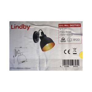 Lindby Lindy - Nástenné bodové svietidlo ADIRTA 1xE27/60W/230V