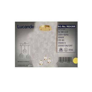 Lucande Lucande - LED Luster na lanku HEYLEY 3xLED/5W/230V