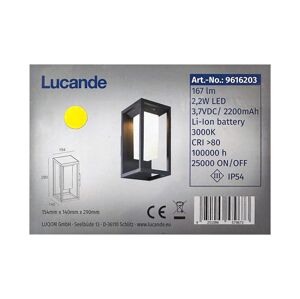 Lucande Lucande - LED Solárne nástenné svietidlo ELIEL LED/2,2W/3,7V IP54