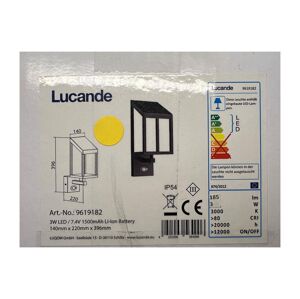 Lucande Lucande - LED Solárne nástenné svietidlo so senzorom TIMEO LED/3W/3,7V IP54