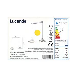 Lucande Lucande - LED Stmievateľný luster na lanku LYANI 2xLED/9,5W/230V