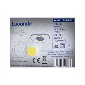 Lucande Lucande - LED Stropné svietidlo ENESA LED/21W/230V