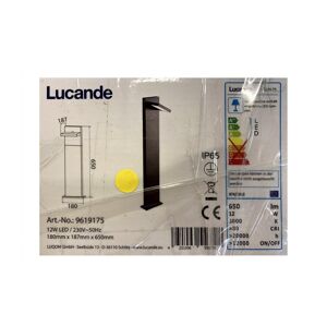 Lucande Lucande - LED Vonkajšia lampa SILVAN LED/12W/230V IP65