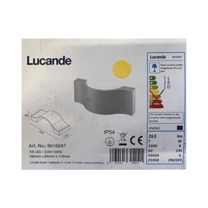 Lucande Lucande - LED Vonkajšie nástenné svietidlo JACE LED/7W/230V IP54