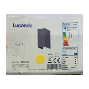 Lucande Lucande - LED Vonkajšie nástenné svietidlo KIMIAN 2xLED/3W/230V IP54