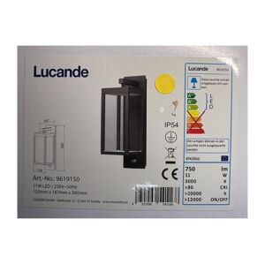 Lucande Lucande - LED Vonkajšie svietidlo so senzorom FERDINAND LED/10,8W/230V IP54