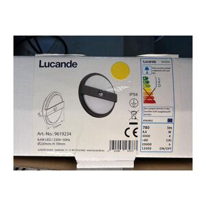 Lucande Lucande - Vonkajší LED nástenné svietidlo so senzorom GYLFI LED/8,6W/230V
