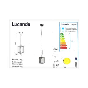 Lucande Lucande - Vonkajší luster na reťazi FERDA 1xE27/13W/230V IP44