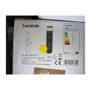 Lucande Lucande - Vonkajšia lampa s 2 zásuvkami CORBAN 1xG9/5W/230V IP44