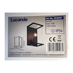 Lucande Lucande - Vonkajšie nástenné svietidlo ANNALEA 1xE27/15W/230V IP54