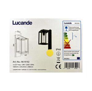 Lucande Lucande - Vonkajšie nástenné svietidlo FERDA 1xE27/60W/230V