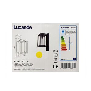 Lucande Lucande - Vonkajšie nástenné svietidlo so senzorom FERDA 1xE27/60W/230V IP44