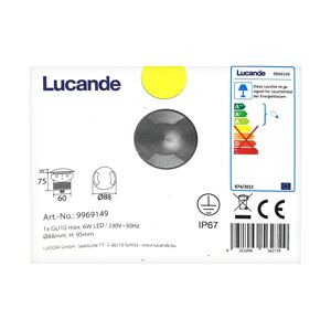 Lucande Lucande - Vonkajšie zapustené svietidlo BARTOSZ 1xGU10/6W/230V IP67