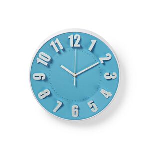 CLWA012PC30BU - Nástenné hodiny 3D design 1xAA modrá/biela