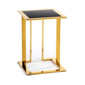 HowHomely Odkladací stolík SAWA 40x40 cm zlatá/čierna
