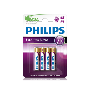 Philips Philips FR03LB4A/10 - 4 ks Lithiová batéria AAA LITHIUM ULTRA 1,5V