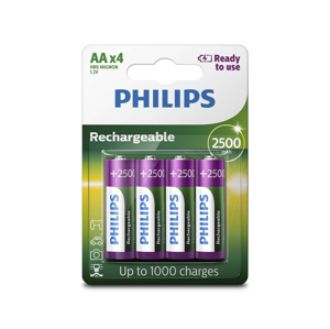 Philips Philips R6B4RTU25/10 - 4 ks Nabíjacie batérie AA MULTILIFE NiMH/1,2V/2500 mAh