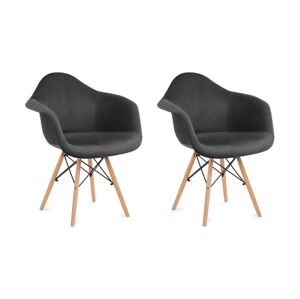 Konsimo Sp. z o.o. Sp. k. SADA 2x Jedálenská stolička NEREA 80x60,5 cm šedá/buk
