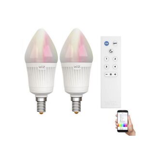 WiZ SADA 2x LED RGBW Stmievateľná žiarovka CANDLE E14/11,5W/230V Wi-Fi + DO - WiZ