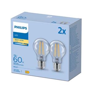 Philips SADA 2x LED Žiarovka VINTAGE Philips A60 E27/7W/230V 2700K