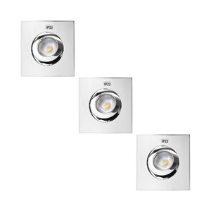 SADA 3x LED Kúpeľňové podhľadové svietidlo 3xLED/5,5W/230V IP23