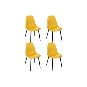 SADA 4x Jedálenská stolička TYKA žltá