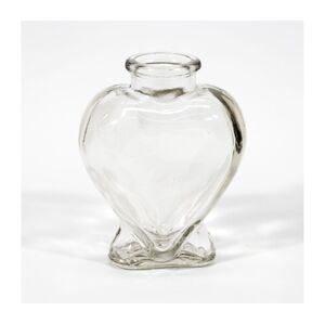 Sklenená fľaša v tvare srdca 200 ml číra