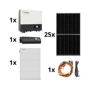 Growatt Solárna zostava GROWATT: 10kWp JINKO + hybridný menič 3f + 10,24 kWh batéria